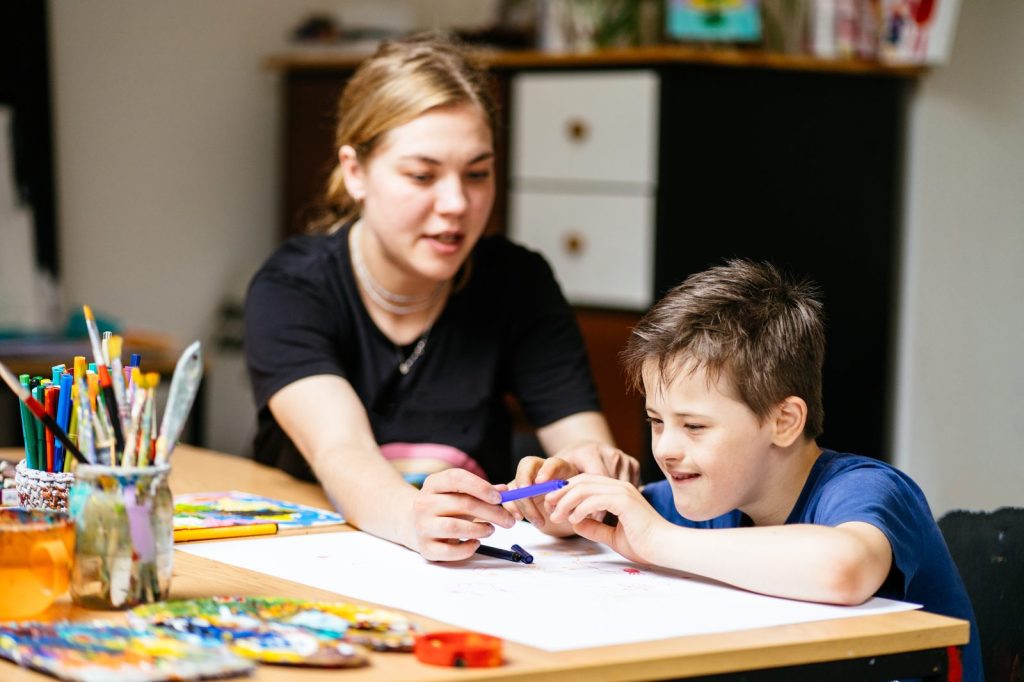 A teacher preparing a school inclusion plan